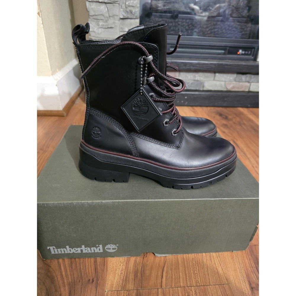 Timberland Malynn EK+ Waterproof Mid Boot Black Leather Womens 7 TB 0A2D6A 015